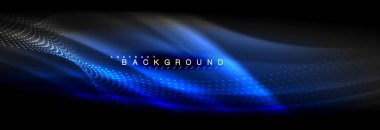 Sıvı neon akan dalgaları, ışık parlayan arka plan hatları