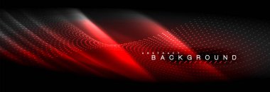 Sıvı neon akan dalgaları, ışık parlayan arka plan hatları