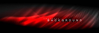 Sıvı neon akan dalgaları, ışık parlayan arka plan hatları