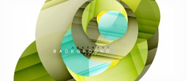 Parlak renkli daireler arka plan, modern geometrik tasarım soyut