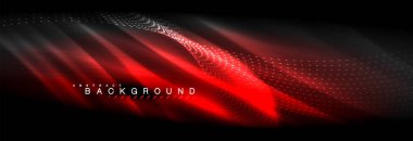 Sıvı neon akan dalgaları, ışık parlayan arka plan hatları