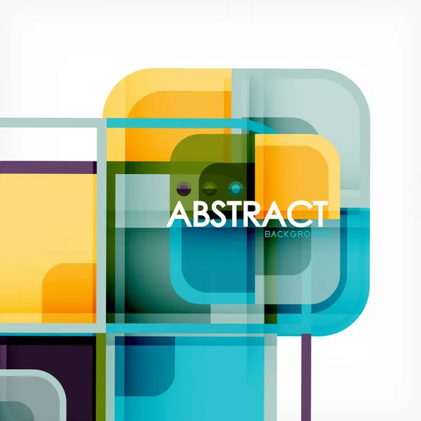 Fondo abstracto, formas cuadradas composición geométrica — Archivo Imágenes Vectoriales