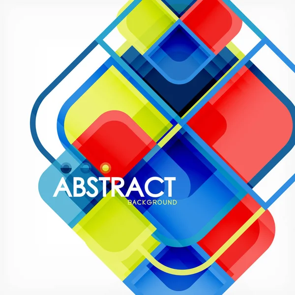 Fundal abstract, forme pătrate compoziție geometrică — Vector de stoc