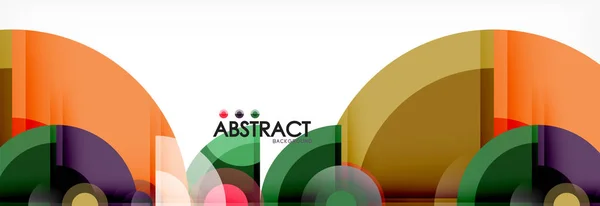 Abstrakter Hintergrund - bunte Kreise, trendiges minimalistisches geometrisches Design — Stockvektor