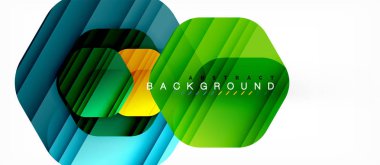 Çok renkli altıgenler geometrik arka plan vektör