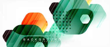 Çok renkli altıgenler geometrik arka plan vektör