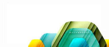 Çok renkli altıgenler geometrik arka plan vektör