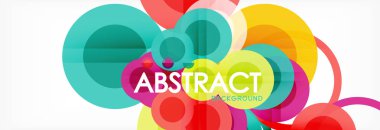 Soyut renkli geometrik kompozisyon - çok renkli daire arka plan