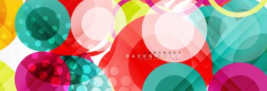 Soyut renkli geometrik kompozisyon - çok renkli daire arka plan