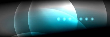 Vektör bulanık neon parlayan çevreler akan ve sıvı kavramı, enerji magic fantastik arka plan ışık