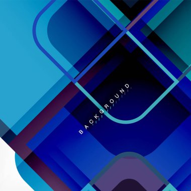 Geometrik arka plan, kağıt sanat tasarlamak için kapak tasarımı, kitap şablonu, poster, cd kapak illüstrasyon kare