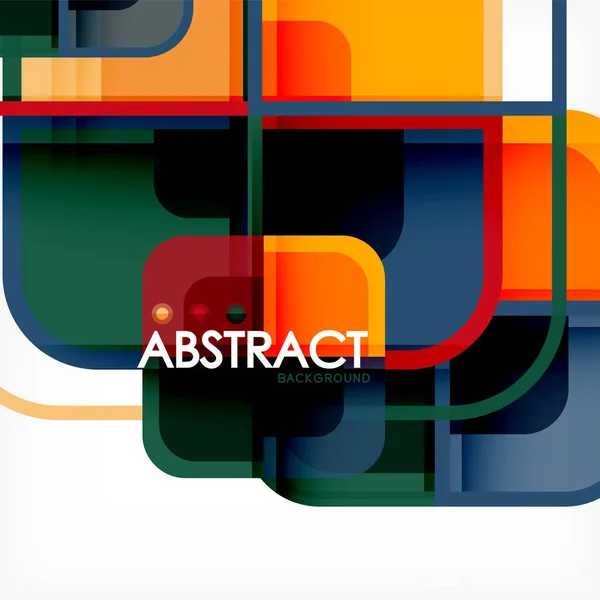 Abstrakt bakgrund, torget formar geometriska sammansättning — Stock vektor