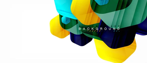 Vektor mehrfarbige Sechsecke geometrische abstrakte Hintergrund — Stockvektor
