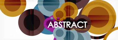 Soyut renkli geometrik kompozisyon - çok renkli daire arka plan