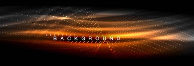 Sıvı neon akan dalgaları, ışık parlayan arka plan hatları