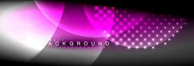 Vektör bulanık neon parlayan çevreler akan ve sıvı kavramı, enerji magic fantastik arka plan ışık