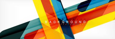 Soyut renkli çizgiler, modern geometrik arka plan tasarım