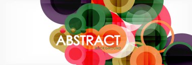 Soyut renkli geometrik kompozisyon - çok renkli daire arka plan