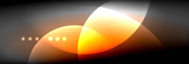 Vektör bulanık neon parlayan çevreler akan ve sıvı kavramı, enerji magic fantastik arka plan ışık