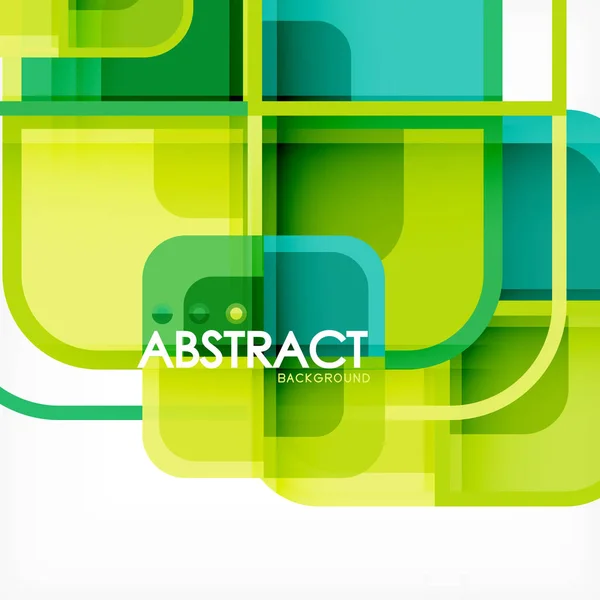 Kleurrijke ronde vierkanten moderne geometrische achtergrond — Stockvector