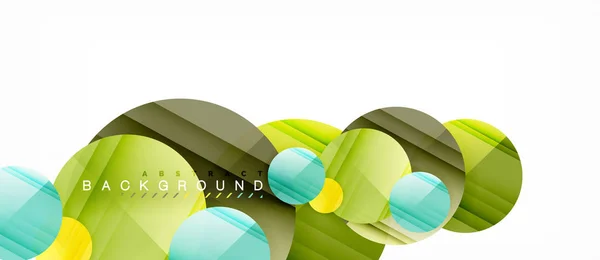 Cerchi colorati lucidi sfondo astratto, design geometrico moderno — Vettoriale Stock