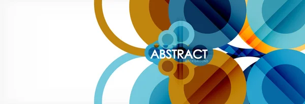 Composición geométrica colorida abstracta - fondo de círculo multicolor — Archivo Imágenes Vectoriales