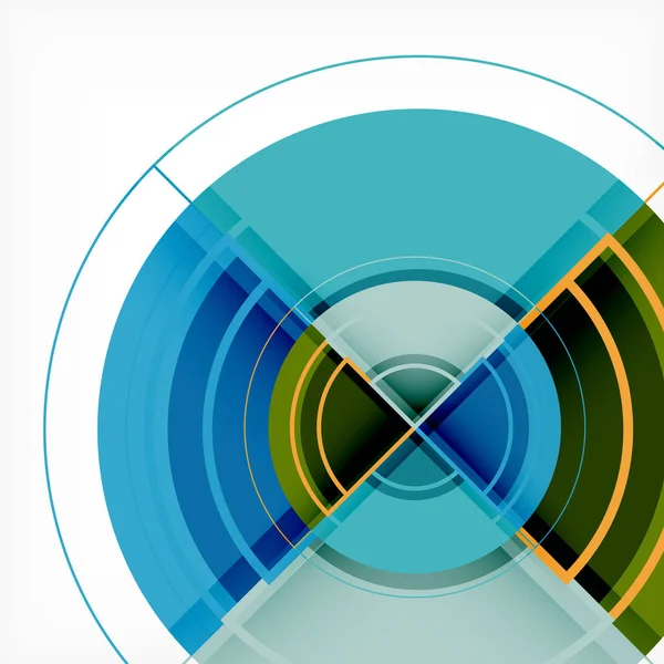 Círculos creativos fondo abstracto geométrico con efecto 3d — Archivo Imágenes Vectoriales