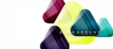 Cam üçgenler modern geometrik kompozisyon, arka plan