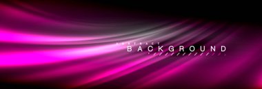 Neon parlayan sıvı dalga çizgileri, sihirli enerji uzay ışığı konsepti, soyut arka plan duvar kağıdı tasarımı