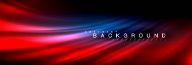 Neon parlayan sıvı dalga çizgileri, sihirli enerji uzay ışığı konsepti, soyut arka plan duvar kağıdı tasarımı