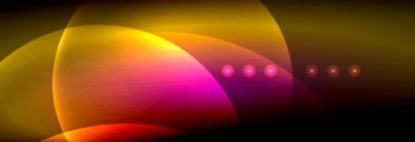 Vektör bulanık neon parlayan çevreler akan ve sıvı kavramı, enerji magic fantastik arka plan ışık