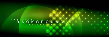 Vektör bulanık neon parlayan çevreler akan ve sıvı kavramı, enerji magic fantastik arka plan ışık