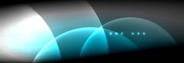 Vektör bulanık neon parlayan çevreler akan ve sıvı kavramı, enerji magic fantastik arka plan ışık