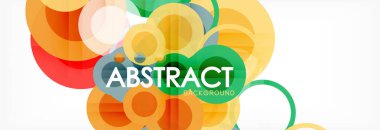 Soyut renkli geometrik kompozisyon - çok renkli daire arka plan