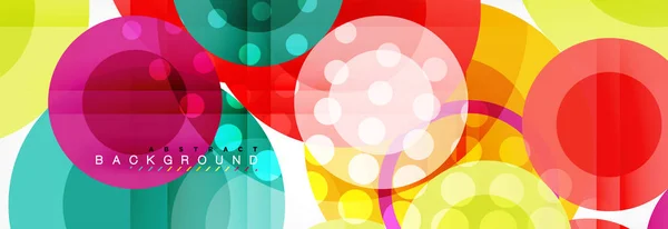 Αφηρημένη σύνθεση πολύχρωμα γεωμετρικά - πολύχρωμο κύκλο φόντο — Διανυσματικό Αρχείο