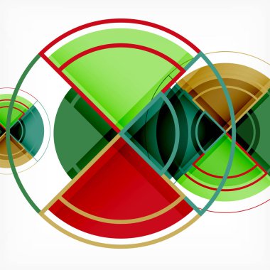 Yaratıcı 3d etkisi ile geometrik arka plan daire