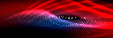 Sıvı neon akan dalgaları, ışık parlayan arka plan hatları