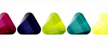 Cam üçgenler modern geometrik kompozisyon, arka plan