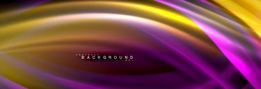 Sıvı renkli dalga satır arkaplanı. Trendy soyut düzeni şablonu için iş veya teknoloji tanıtımı, internet poster ya da web broşür kapak, duvar kağıdı