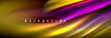 Sıvı renkli dalga satır arkaplanı. Trendy soyut düzeni şablonu için iş veya teknoloji tanıtımı, internet poster ya da web broşür kapak, duvar kağıdı