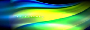 Sıvı renkli dalga satır arkaplanı. Trendy soyut düzeni şablonu için iş veya teknoloji tanıtımı, internet poster ya da web broşür kapak, duvar kağıdı