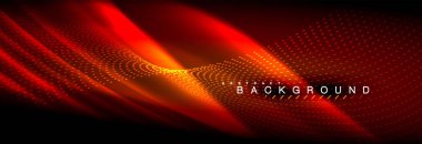 Sıvı neon akan dalgaları, ışık parlayan arka plan hatları