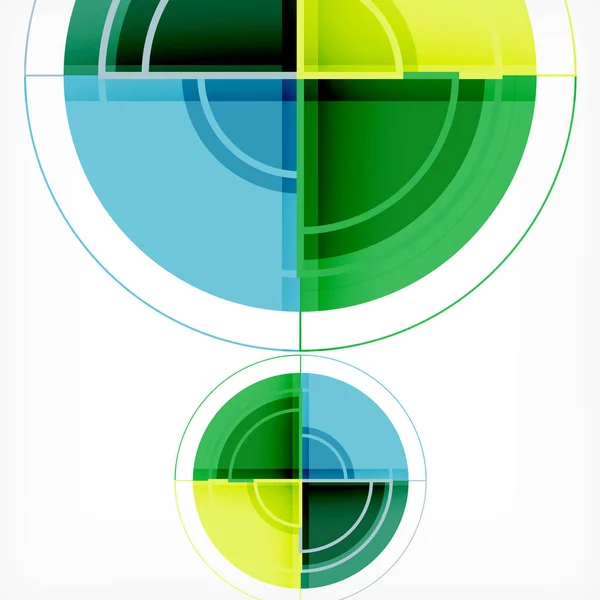 具有3d 效果的创造性圆圈几何抽象背景 — 图库矢量图片