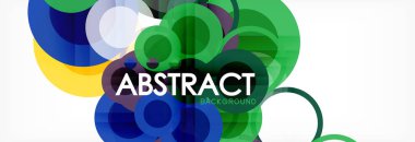 Soyut renkli geometrik kompozisyon - çok renkli daire arka plan