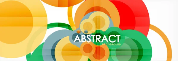 Abstraktní barevné geometrické kompozice - vícebarevné kruh pozadí — Stockový vektor