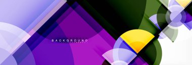 Arka plan - çok renkli daireler, trendy en az geometrik tasarım