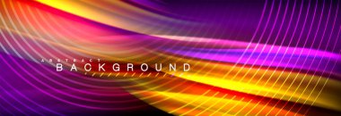 Sıvı renkli dalga satır arkaplanı. Trendy soyut düzeni şablonu için iş veya teknoloji tanıtımı, internet poster ya da web broşür kapak, duvar kağıdı