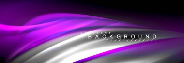 Sıvı renkli dalga satır arkaplanı. Trendy soyut düzeni şablonu için iş veya teknoloji tanıtımı, internet poster ya da web broşür kapak, duvar kağıdı