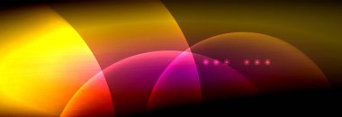 Vektör bulanık neon parlayan çevreler akan ve sıvı kavramı, enerji magic fantastik arka plan ışık