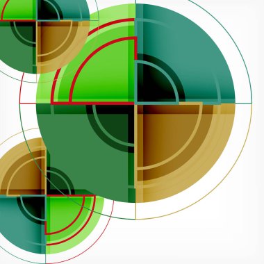Yaratıcı 3d etkisi ile geometrik arka plan daire
